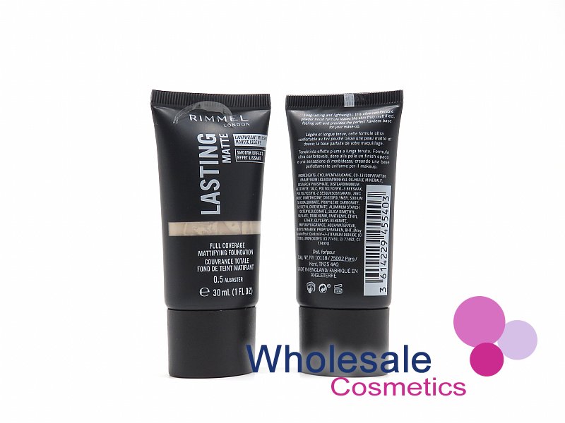 6 x Rimmel London Lasting Matte Foundation - 0.5 ALBASTER